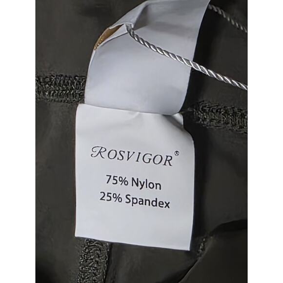 Rosvigor Olive Green Joggers Medium NWT High Waisted Athletic Yoga Pants Pockets - Picture 5 of 7
